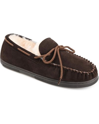 Territory Meander Moccasin Slippers - Brown