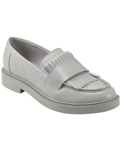 Marc Fisher Calixy Almond Toe Slip-on Casual Loafers - Gray