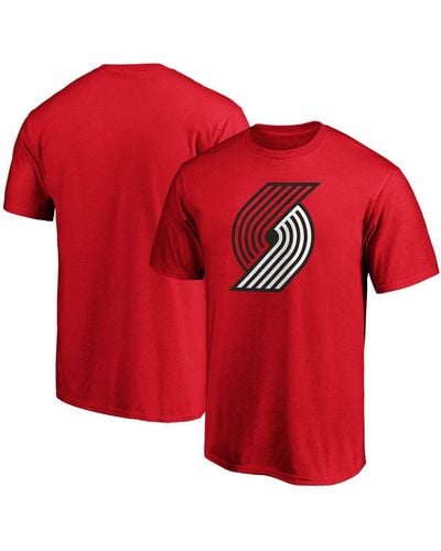 Fanatics Portland Trail Blazers Primary Team Logo T-shirt - Red