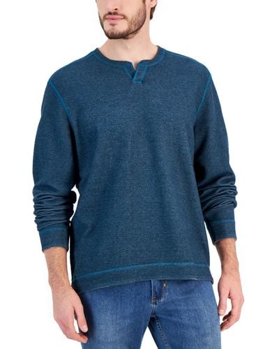 Tommy Bahama Bayview Reversible Split-neck Sweatshirt - Blue