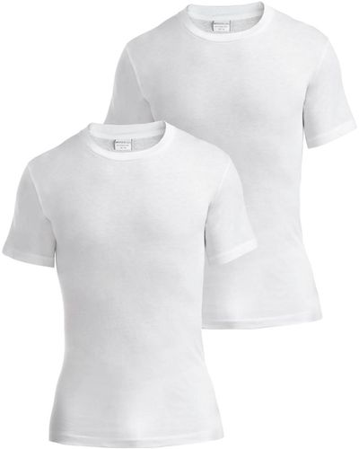 Stanfield's Supreme Cotton Blend Crew Neck Undershirts - White