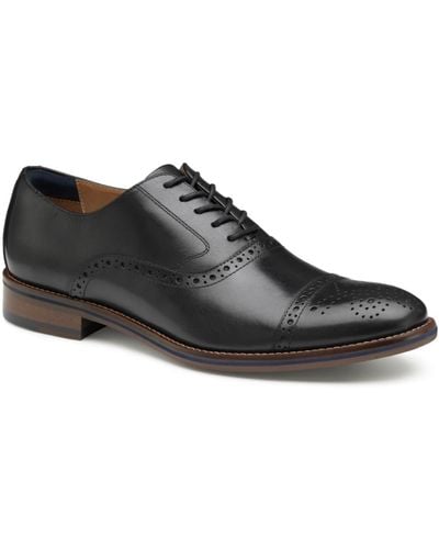 Johnston & Murphy Conard 2.0 Cap Toe Dress Shoes - Black