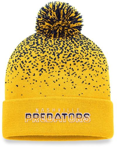 Fanatics Nashville Predators Iconic Gradient Cuffed Knit Hat - Yellow