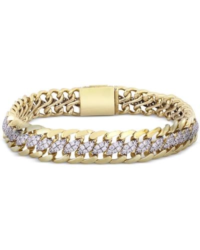 Macy's Diamond Curb Link Chain Bracelet (5 Ct. T.w. - Metallic