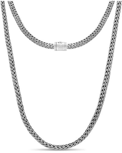 DEVATA Dragon Bone Oval 5mm Chain Necklace - Metallic