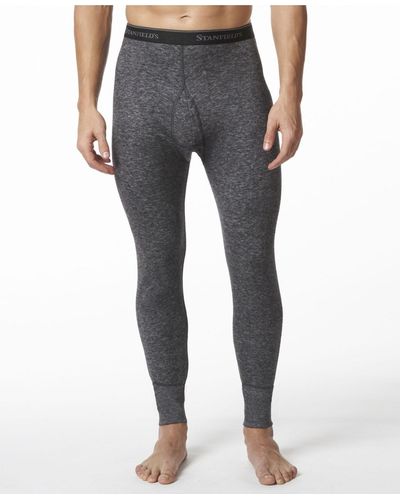Stanfield's 2 Layer Merino Wool Blend Thermal Long Johns - Gray