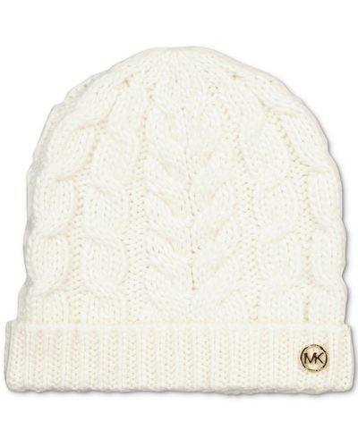 Michael Kors Michael Moving Cables Knit Hat - Natural