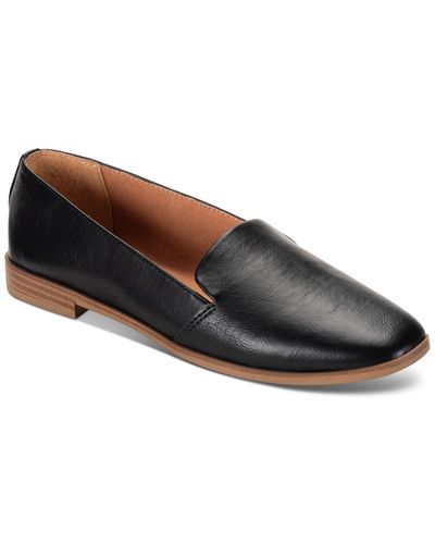 Style & Co. Ursalaa Square-toe Loafer Flats - Black