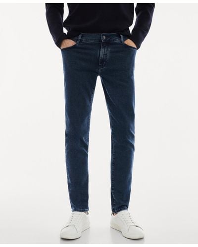 Mango Thermolite Slim-fit Jeans - Blue