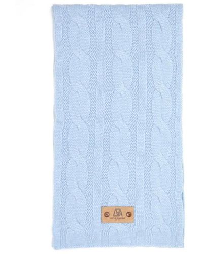 Bellemere New York Bellemere Cable-knit Cashmere Scarf - Blue