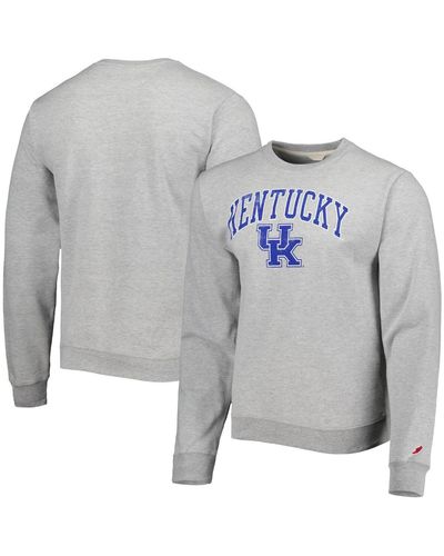 League Collegiate Wear Kentucky Wildcats 1965 Arch Essential Fleece Pullover Sweatshirt - Gray