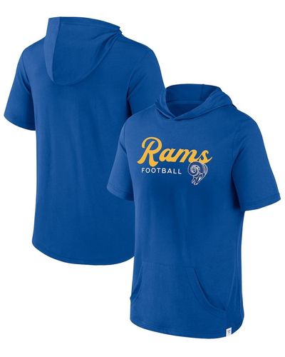 Fanatics Los Angeles Rams Offensive Strategy Short Sleeve Pullover Hoodie - Blue