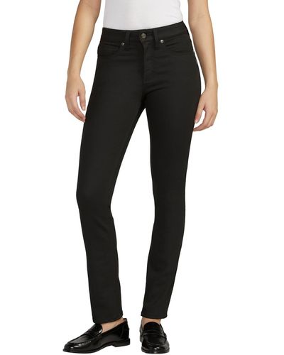 Silver Jeans Co. Most Wanted Mid Rise Straight Leg Jeans - Black