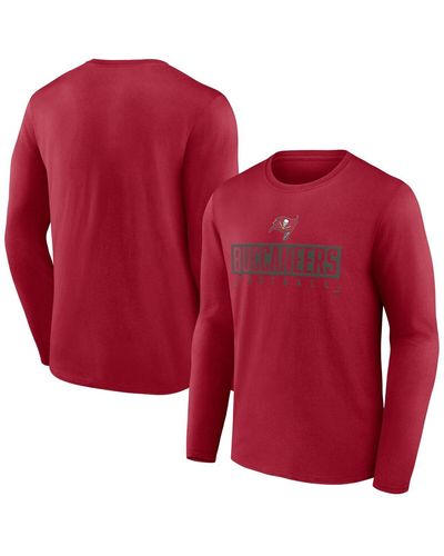 Fanatics Tampa Bay Buccaneers Stack The Box Long Sleeve T-shirt - Red