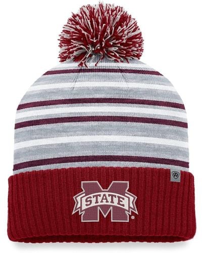 Top Of The World Mississippi State Bulldogs Dash Cuffed Knit Hat - Red