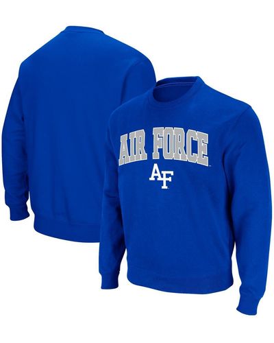 Colosseum Athletics Air Force Falcons Arch & Logo Pullover Sweatshirt - Blue