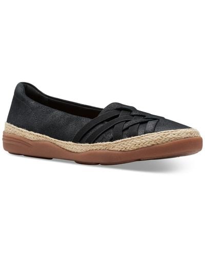 Clarks woven leather flats sale