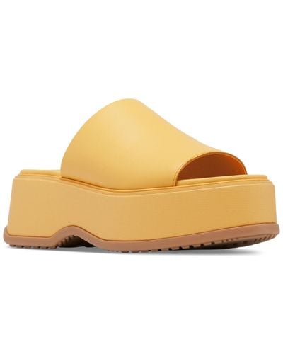 Sorel Dayspring Platform Slide Sandals - Metallic