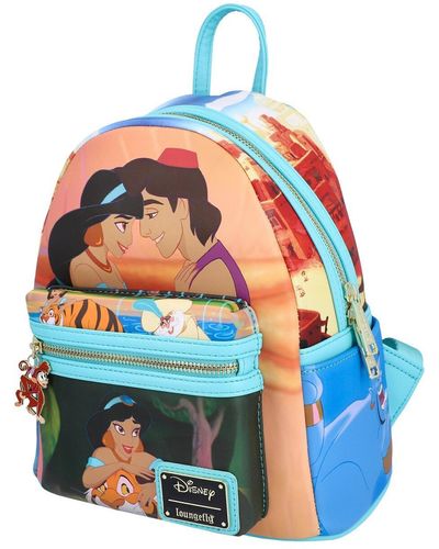 Loungefly Aladdin Princess Scenes Mini Backpack - Blue