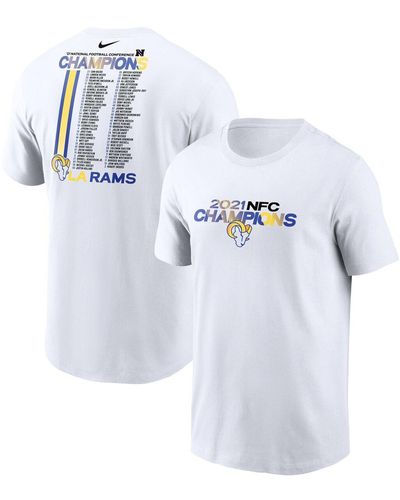 Nike Los Angeles Rams 2021 Nfc Champions Roster T-shirt - White