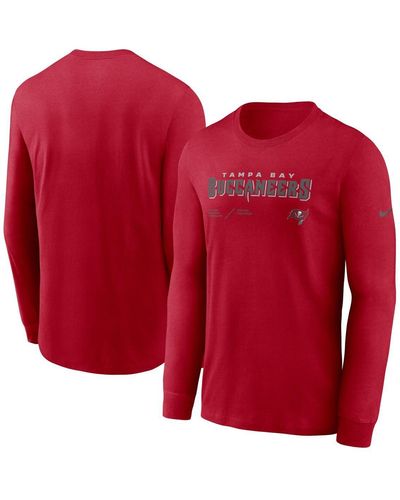 Nike Tampa Bay Buccaneers Infograph Lock Up Performance Long Sleeve T-shirt - Red