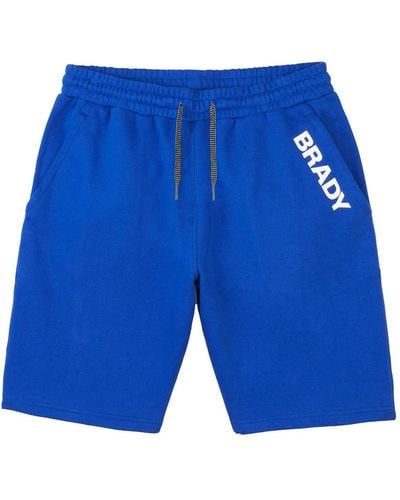 Brady Wordmark Fleece Shorts - Blue