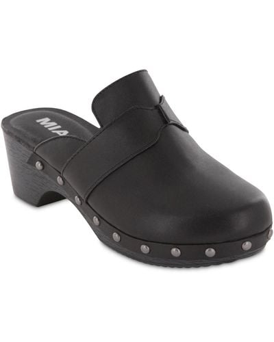 Mia black clearance clogs