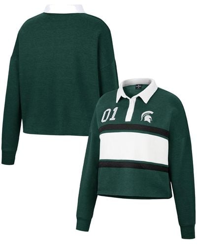 Colosseum Athletics Michigan State Spartans I Love My Job Rugby Long Sleeve Shirt - Green