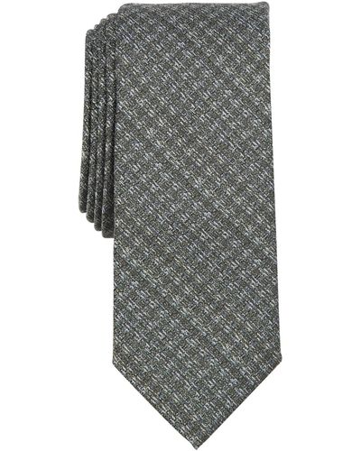 BarIII Milan Solid Textured Tie - Gray