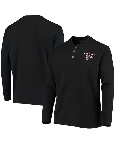 Dunbrooke Atlanta Falcons Maverick Thermal Henley Long Sleeve T-shirt - Black