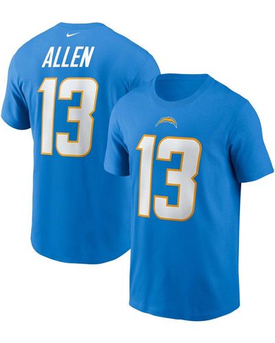 Nike Keenan Allen Los Angeles Chargers Name And Number T-shirt - Blue