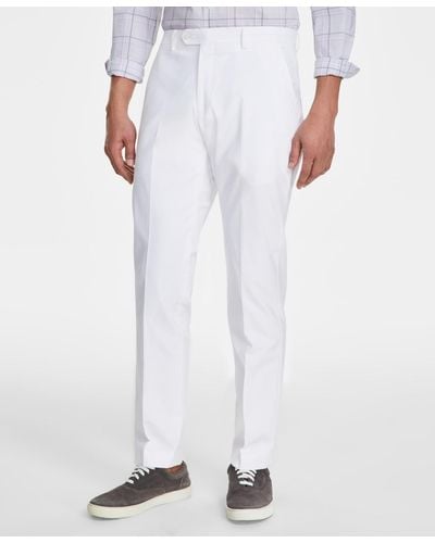 Tommy Hilfiger Modern-fit Th Flex Stretch Chambray Suit Separate Pants - White