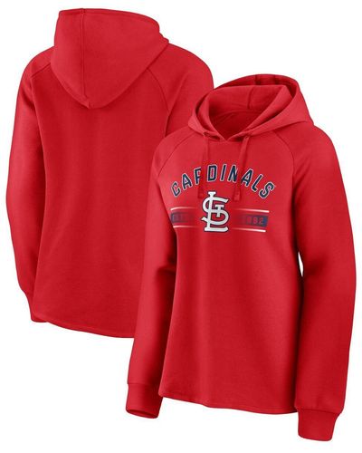 Fanatics St. Louis Cardinals Perfect Play Raglan Pullover Hoodie - Red