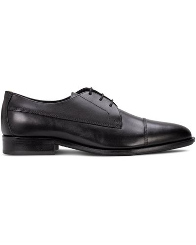 BOSS By Hugo Colby Derby Cap-toe Dress Shoes - Black