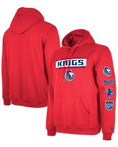 KTZ Sacramento Kings 2023/24 City Edition Big And Tall Pullover Hoodie - Red