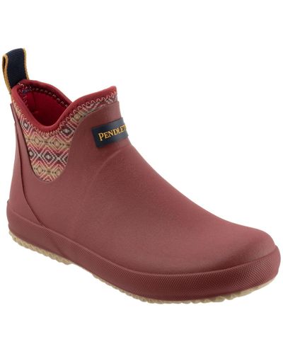 Pendleton Abiquiu Sky Neo Chelsea Boots - Red