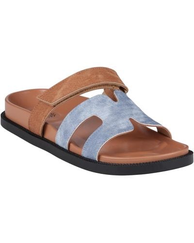 Gc Shoes Kelly Cut Out Slide Flat Sandals - Brown