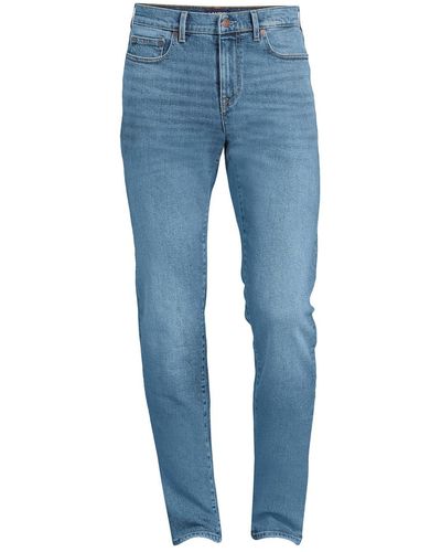 Lands' End Recover 5 Pocket Straight Fit Denim Jeans - Blue