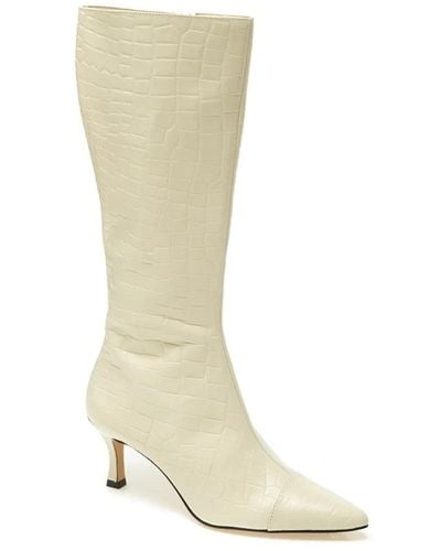 Paula Torres Shoes Marbella High Stiletto Boots - Natural