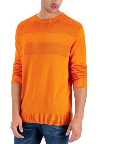 Club Room Textured Cotton Sweater - Orange