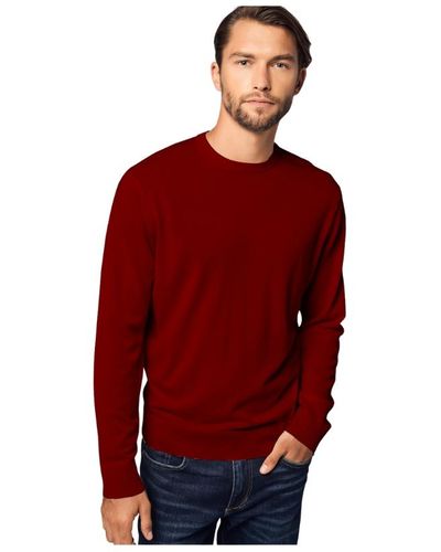 Bellemere New York Bellemere Pure Crew Neck Merino Sweater - Red