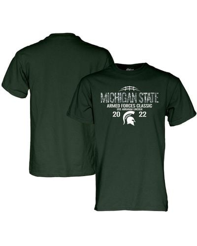 Blue 84 Michigan State Spartans 2022 Armed Forces Classic T-shirt - Green