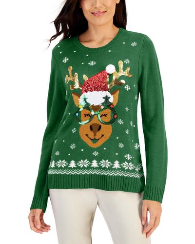 Karen Scott Holiday Sweater - Green
