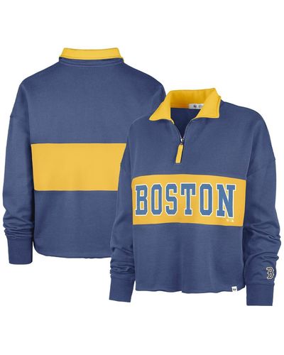 '47 Boston Red Sox City Connect Bae Remi Quarter-zip Jacket - Blue