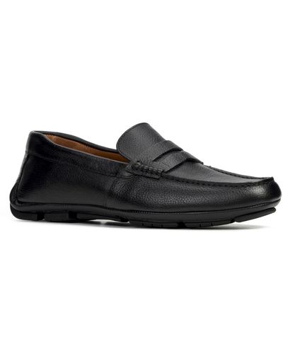 Anthony Veer Cruise Driver Slip-on Leather Loafers - Black