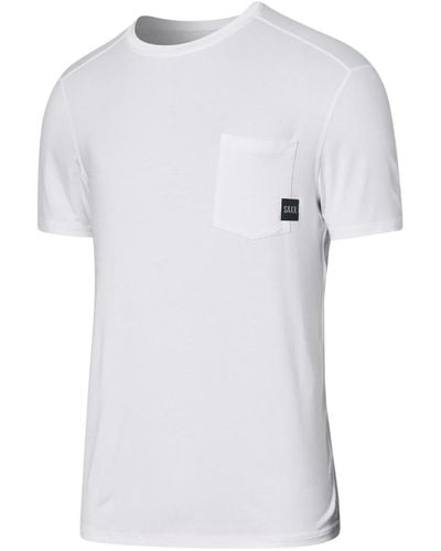 Saxx Underwear Co. Sleepwalker Short Sleeves Pocket T-shirt - White