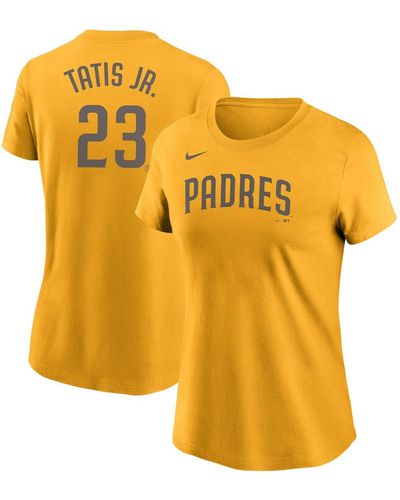 Nike Fernando Tats Jr. San Diego Padres Name Number T-shirt - Yellow