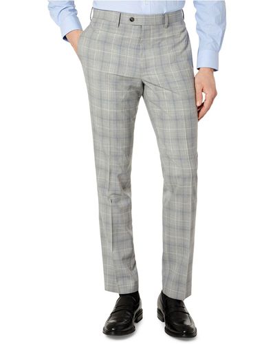 Tallia Slim-fit Wool Suit Pants - Gray