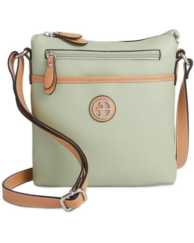 Giani Bernini Saffiano North South Crossbody - Green