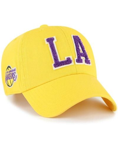 '47 Los Angeles Lakers Hand Off Clean Up Adjustable Hat - Yellow